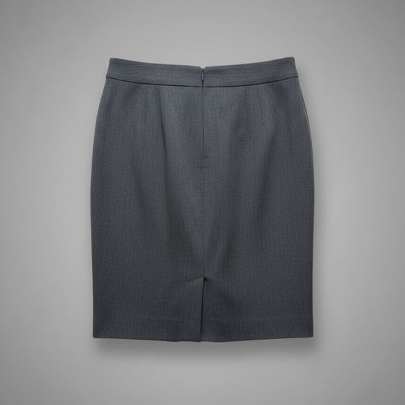 Express Pencil Skirt w/ Belt Detail – Charcoal Grey 8 - Picture 2 of 12